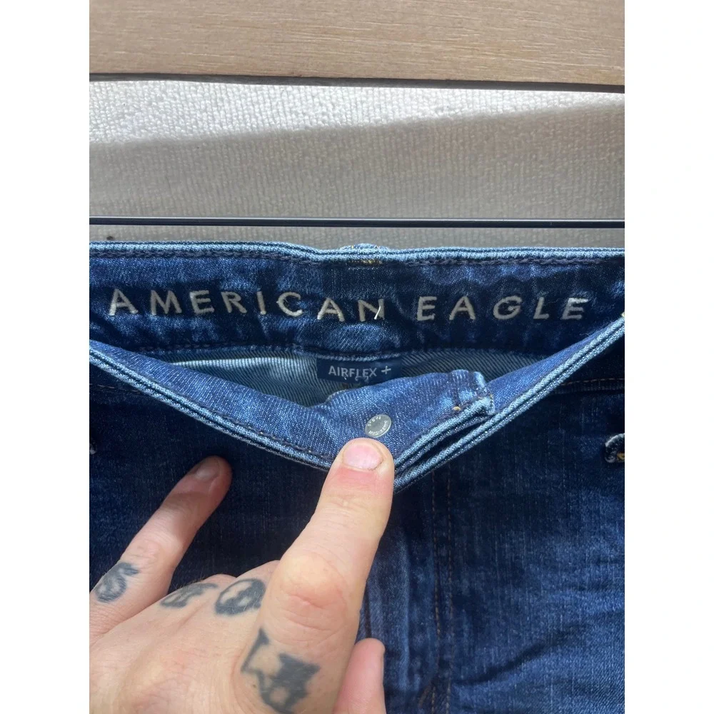 American Eagle Slim Straight Jeans Mens 36x32 Blue Airflex+ Denim 3306